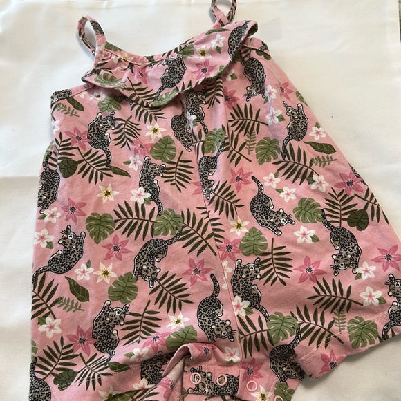 The Children's Place Other - Pink Leopard Print Baby Romper